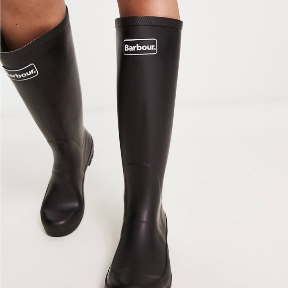 NWB BARBOUR Abbey Tall Wellington Black Rain Boot - Size: 10 | EU 42 - Picture 5 of 8